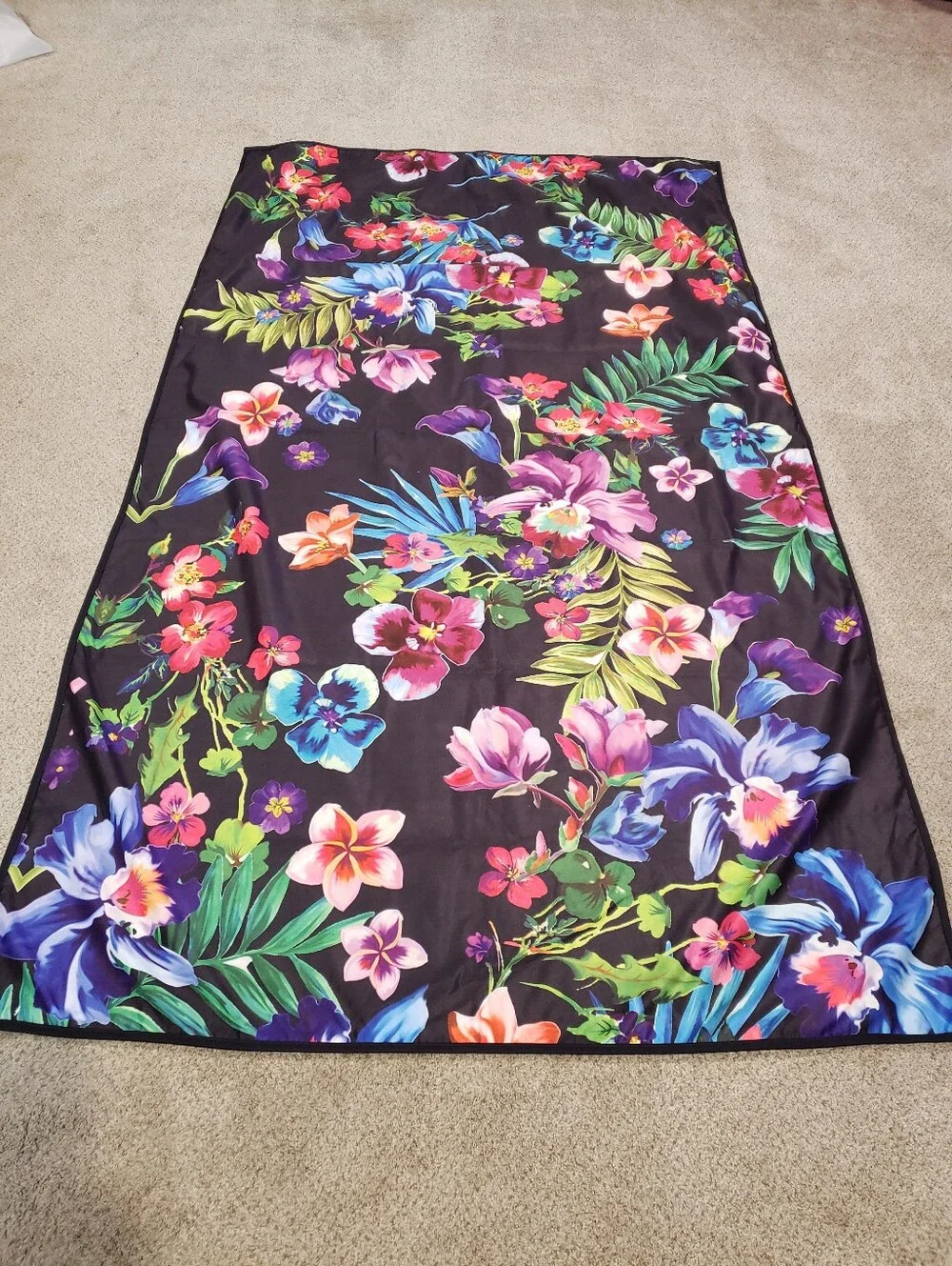 Johnny Was Beach Towel Blanket Zebra Floral Print NEW